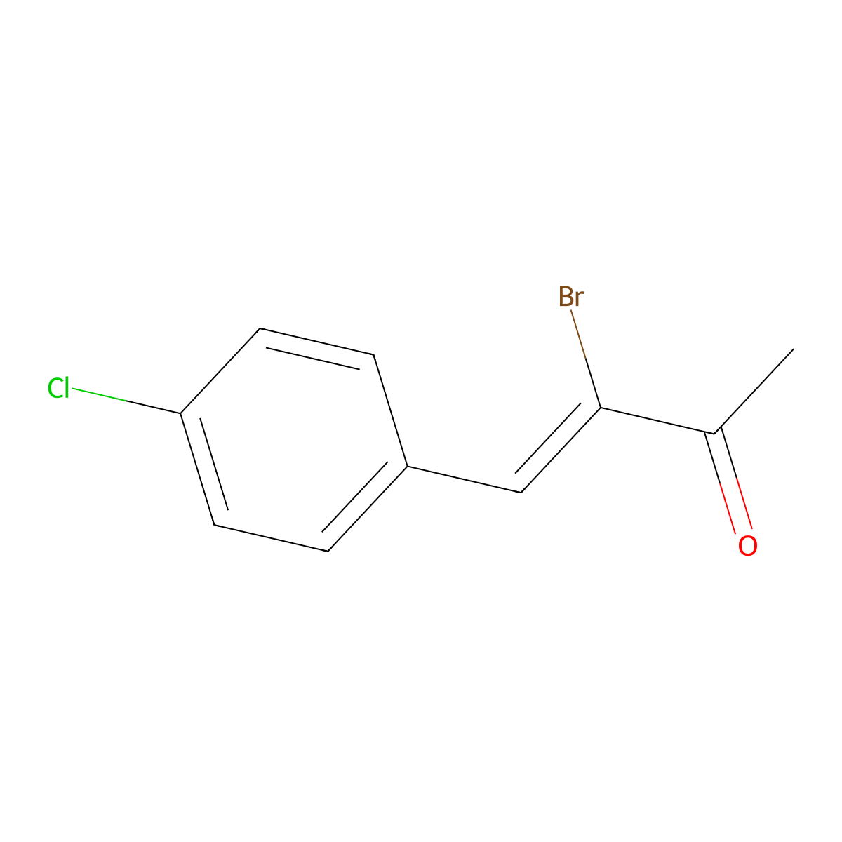 (Z)-3-bromo-4-(4-chlorophenyl)but-3-en-2-one molecular structure, CAS 634906-83-5