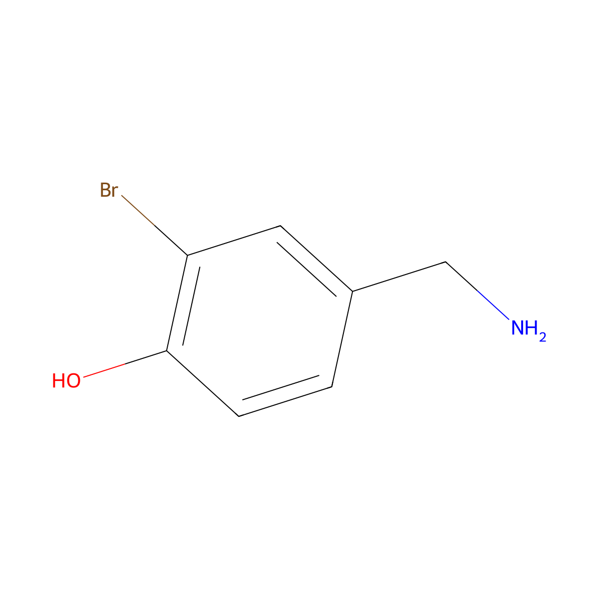 4-(Aminomethyl)-2-bromophenol molecular structure, CAS 63491-88-3
