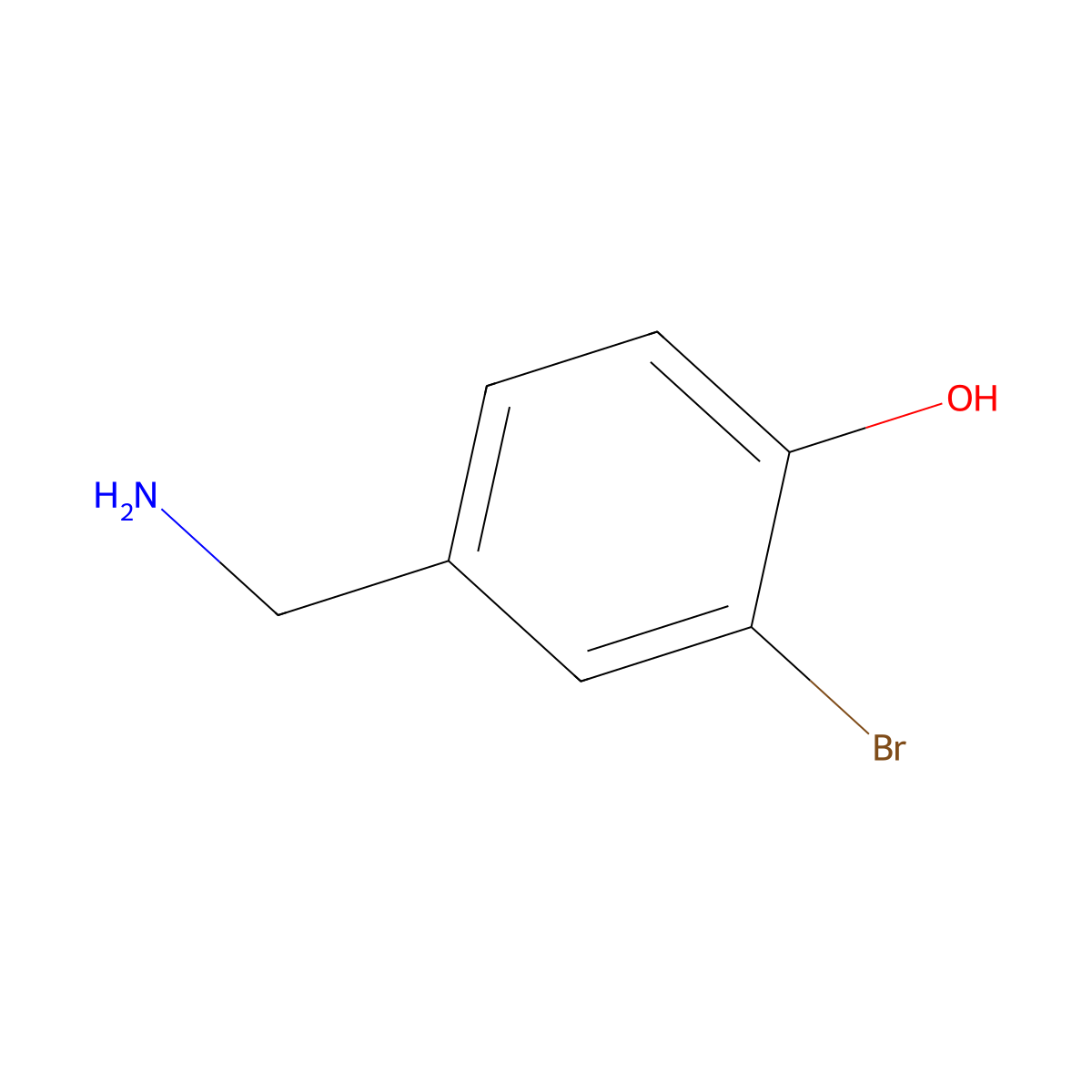 4-(Aminomethyl)-2-bromophenol molecular structure, CAS 63491-88-3