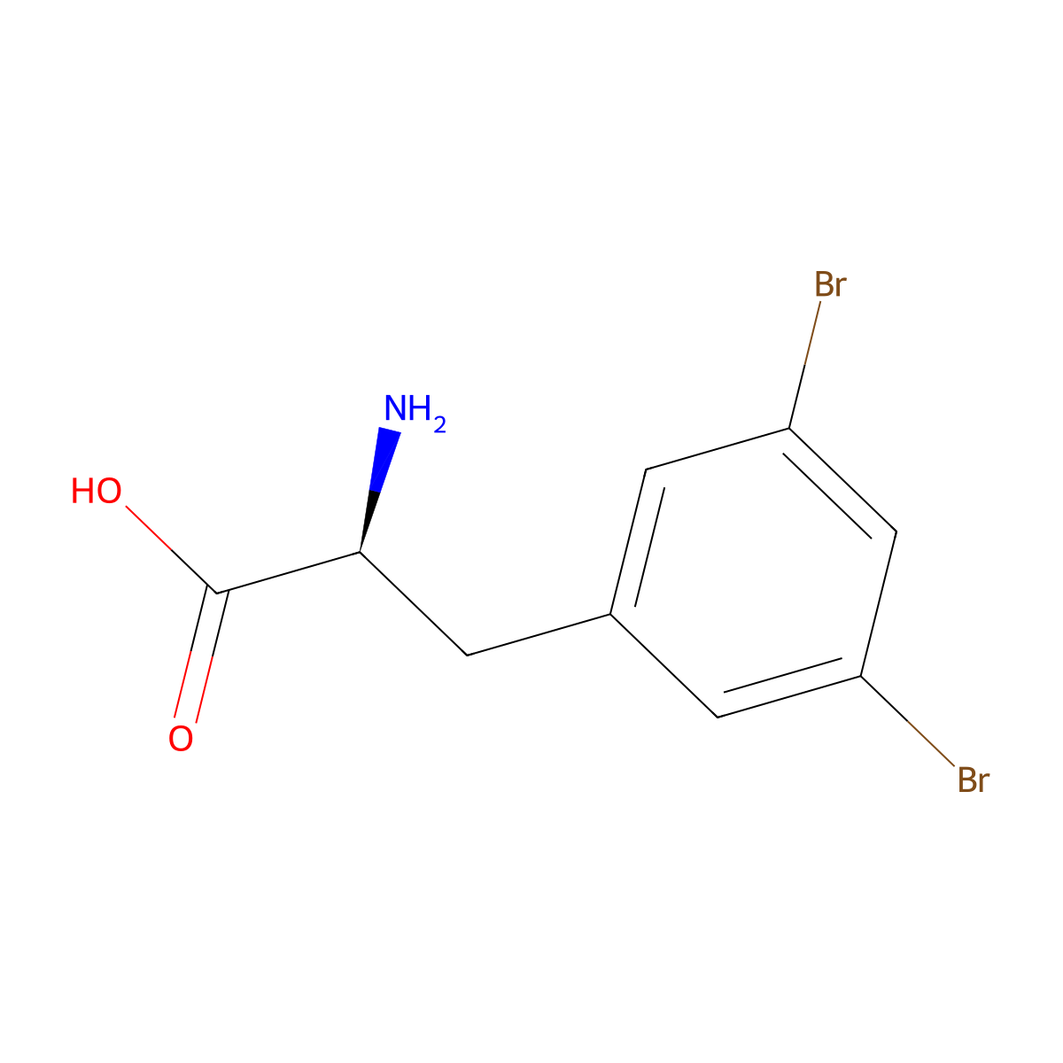 3,5-dibromo-L-phenylalanine molecular structure, CAS 634917-08-1