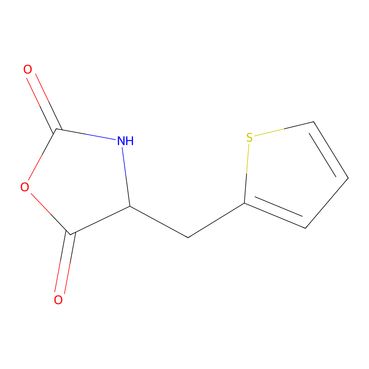 4-(2-Thienylmethyl)oxazolidine-2,5-dione molecular structure, CAS 634920-02-8