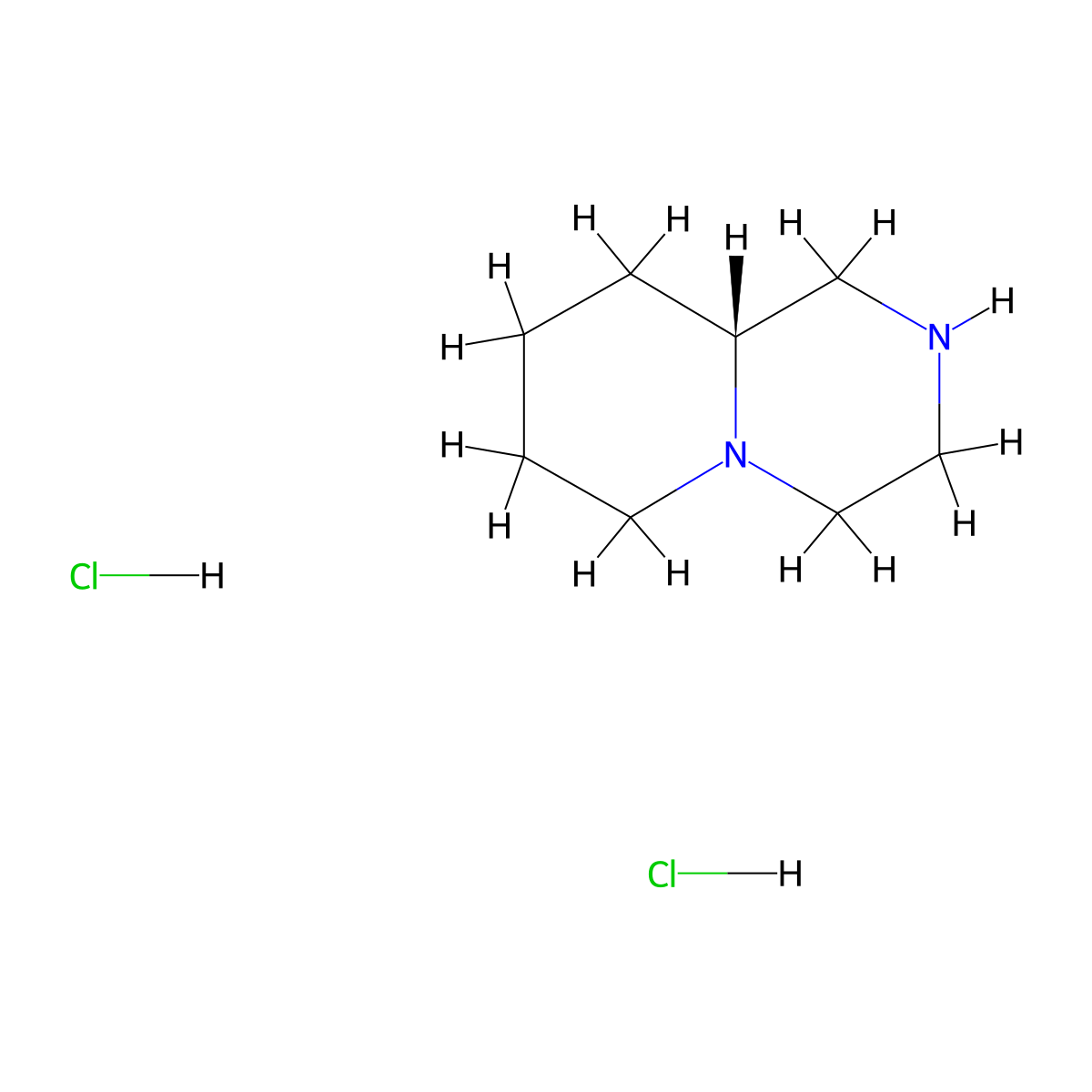 (R)-Octahydro-1H-pyrido[1,2-a]pyrazine dihydrochloride molecular structure, CAS 634922-12-6