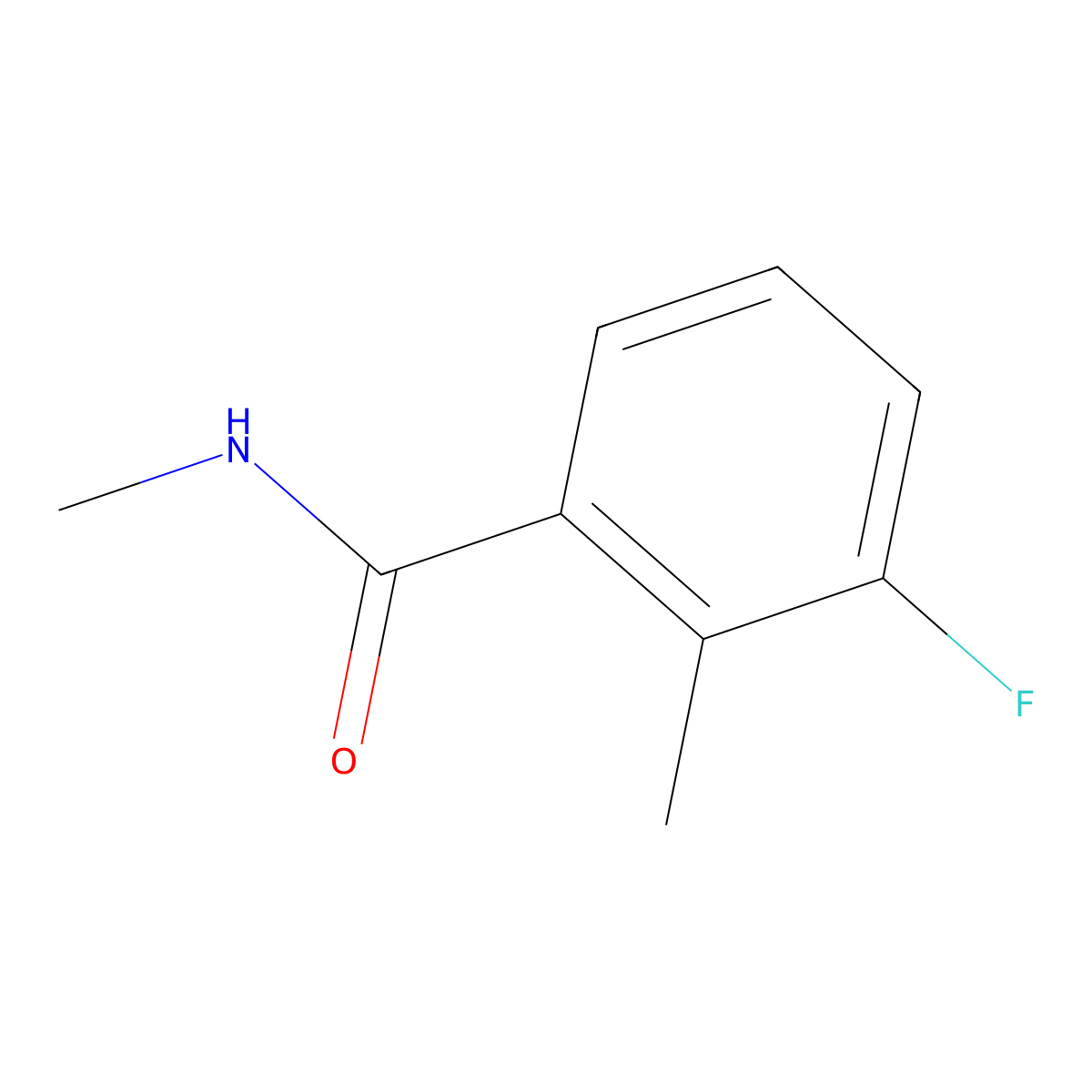 3-fluoro-N,2-dimethylbenzamide molecular structure, CAS 634924-03-1