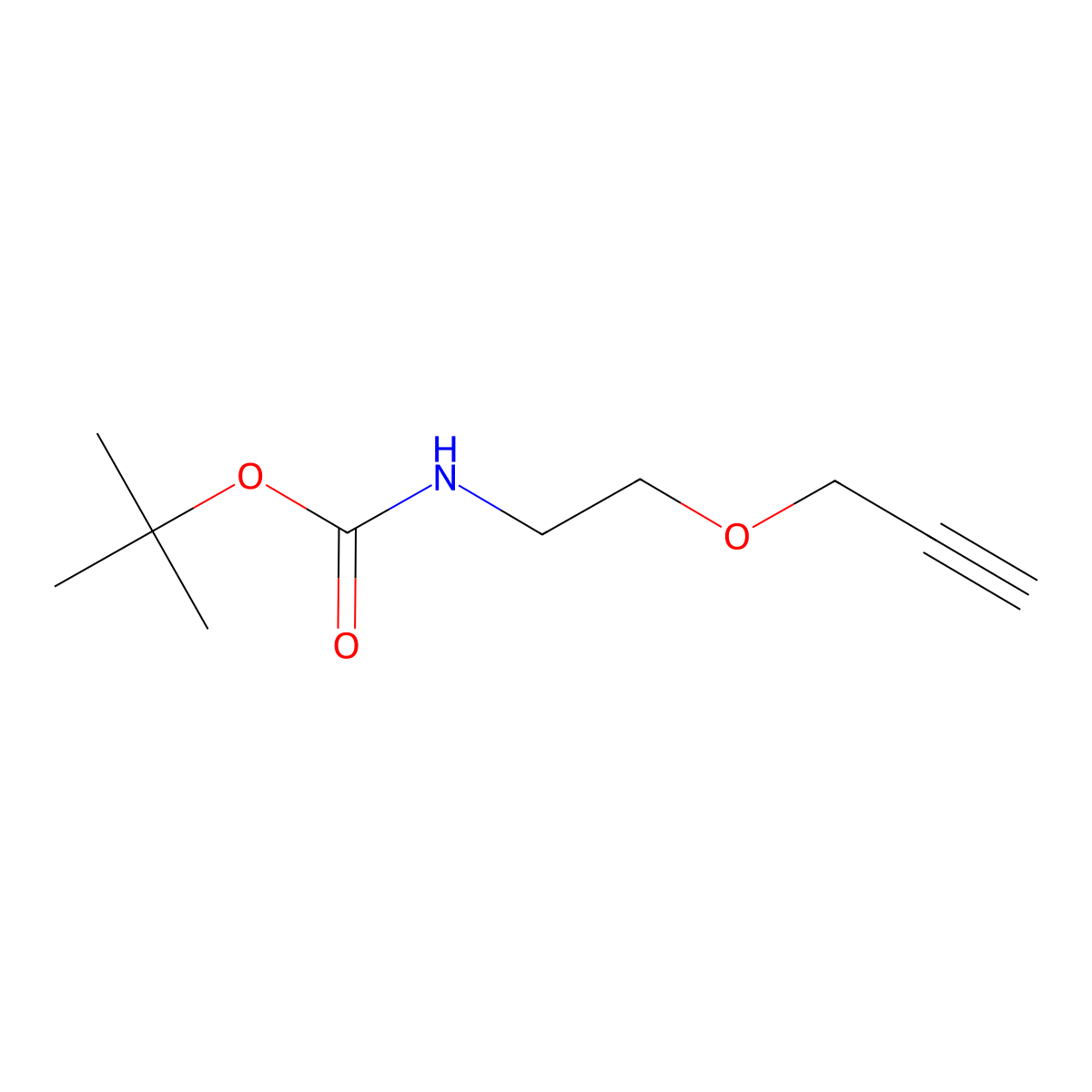 tert-Butyl (2-(prop-2-yn-1-yloxy)ethyl)carbamate molecular structure, CAS 634926-63-9