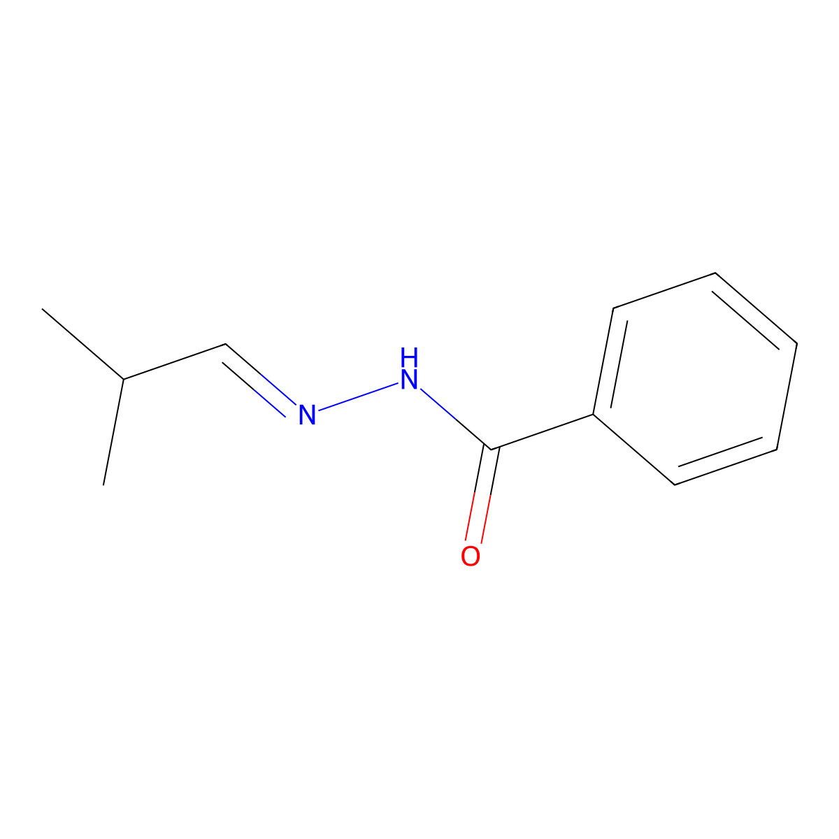 Benzoic acid, 2-(2-methylpropylidene)hydrazide molecular structure, CAS 63494-84-8