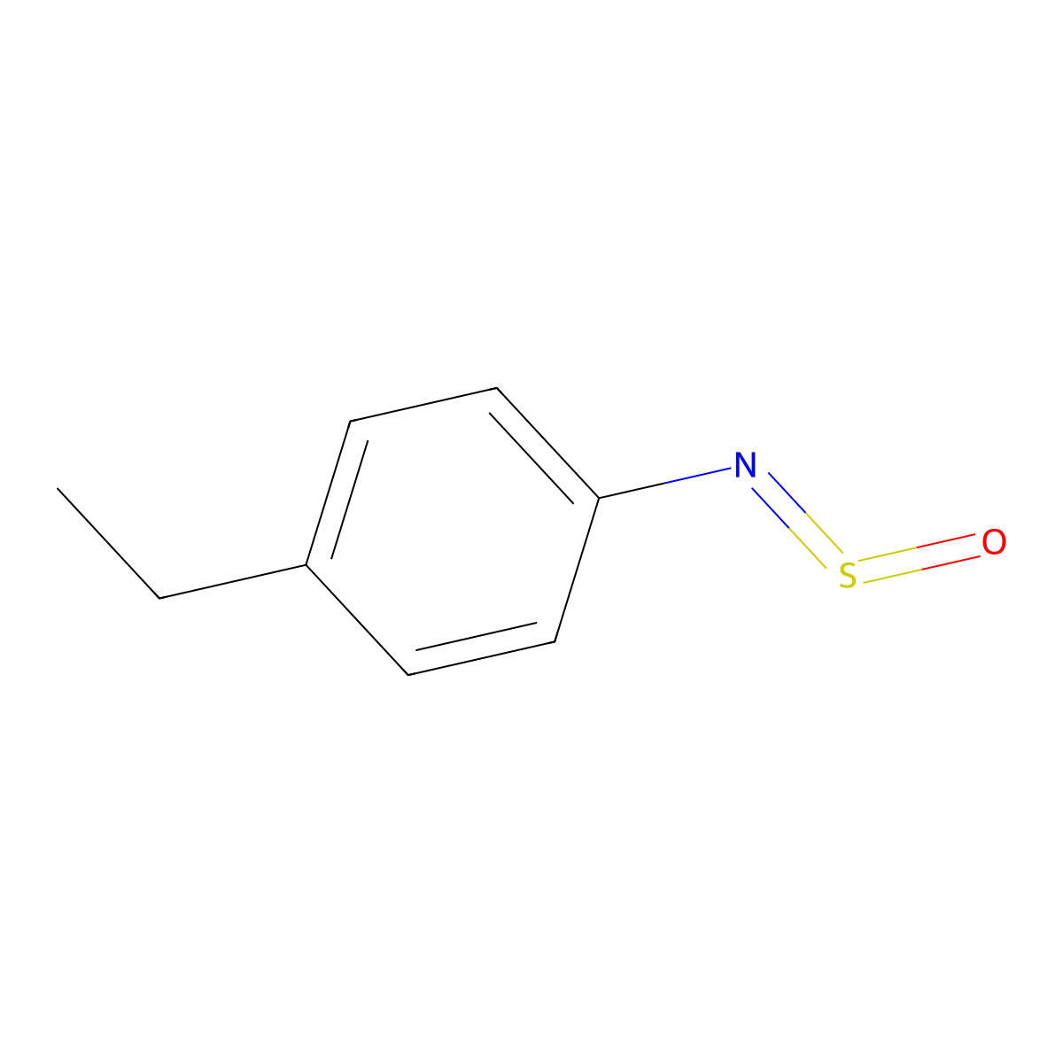 1-Ethyl-4-(sulfinylamino)benzene molecular structure, CAS 63499-84-3
