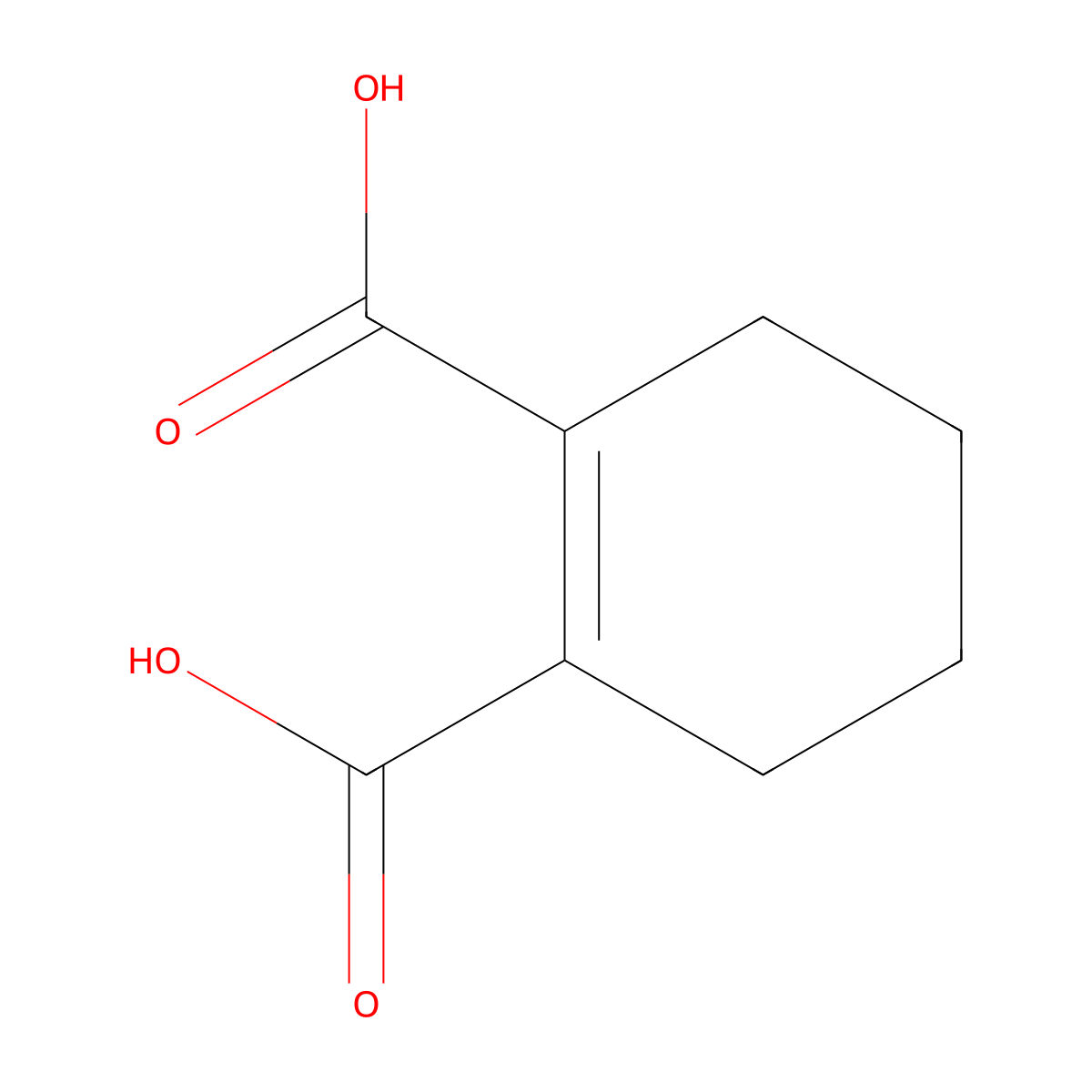 3,4,5,6-Tetrahydrophthalic acid molecular structure, CAS 635-08-5