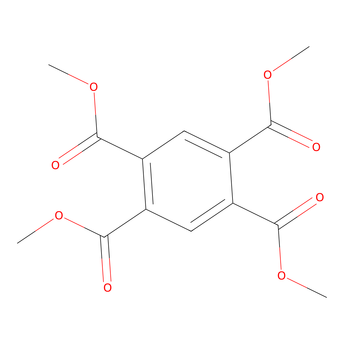 Tetramethyl pyromellitate molecular structure, CAS 635-10-9