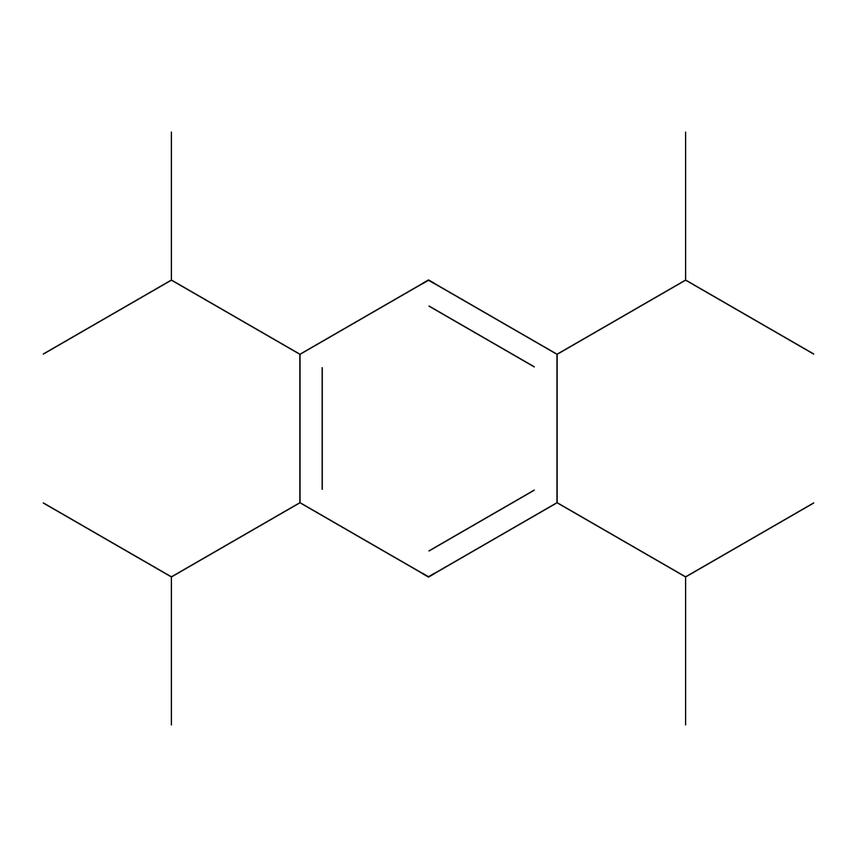 1,2,4,5-Tetraisopropylbenzene molecular structure, CAS 635-11-0