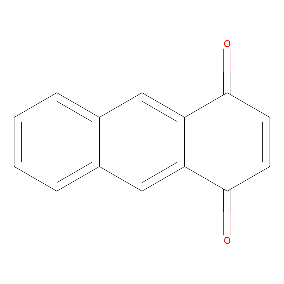 1,4-Anthraquinone molecular structure, CAS 635-12-1