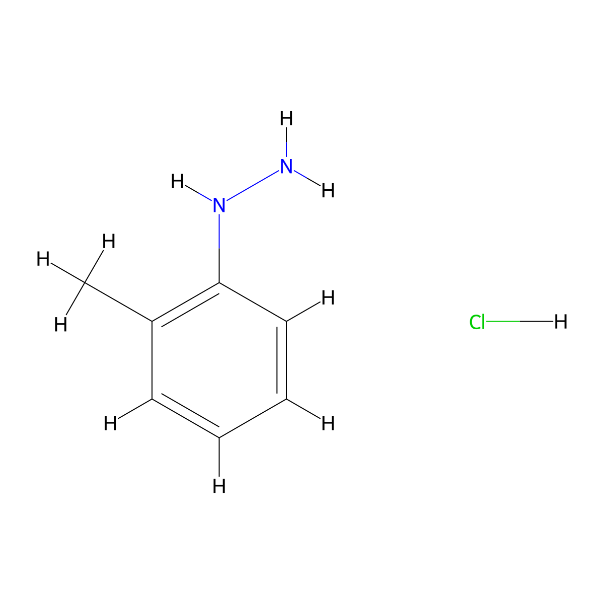 o-Tolylhydrazinium(1+) chloride molecular structure, CAS 635-26-7