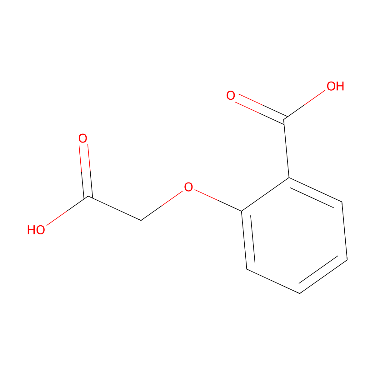 Benzoic acid, 2-(carboxymethoxy)- molecular structure, CAS 635-53-0