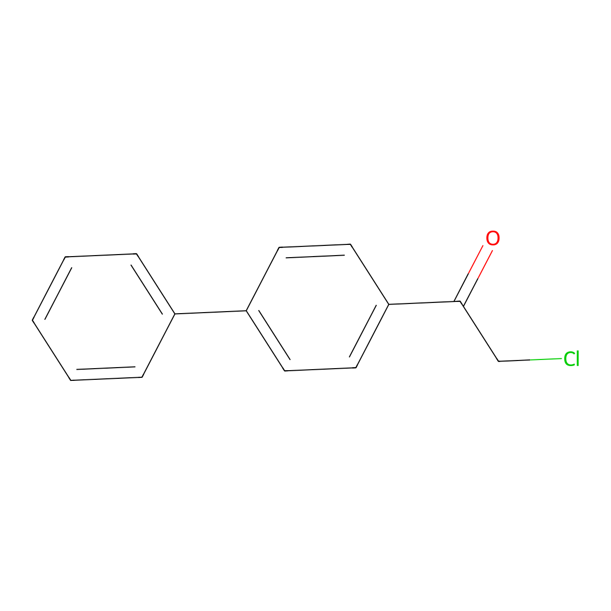 Ethanone, 1-(1,1'-biphenyl)-4-yl-2-chloro- molecular structure, CAS 635-84-7