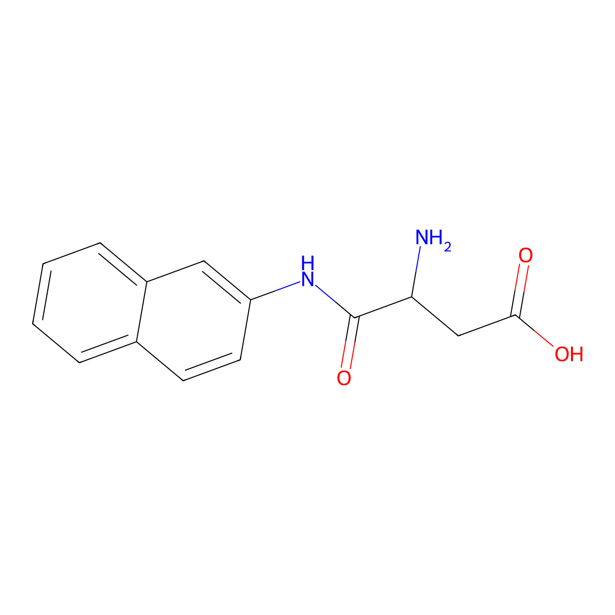 (S)-3-Amino-4-(2-naphthylamino)-4-oxobutyric acid molecular structure, CAS 635-91-6