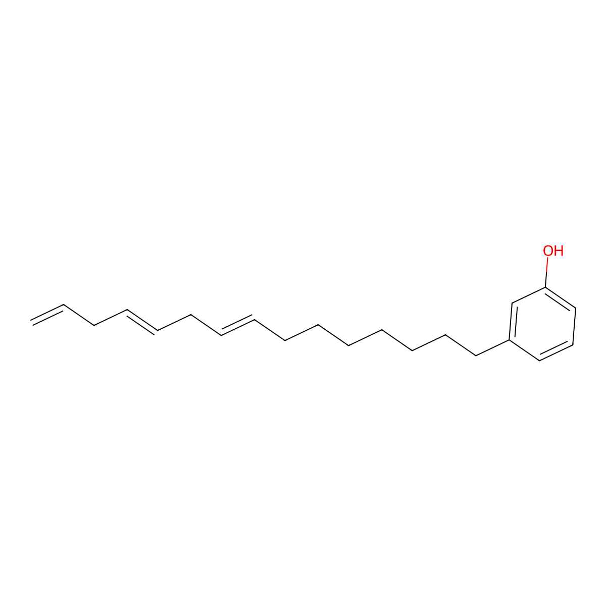 Phenol, 3-(8,11,14-pentadecatrienyl)- molecular structure, CAS 63502-71-6