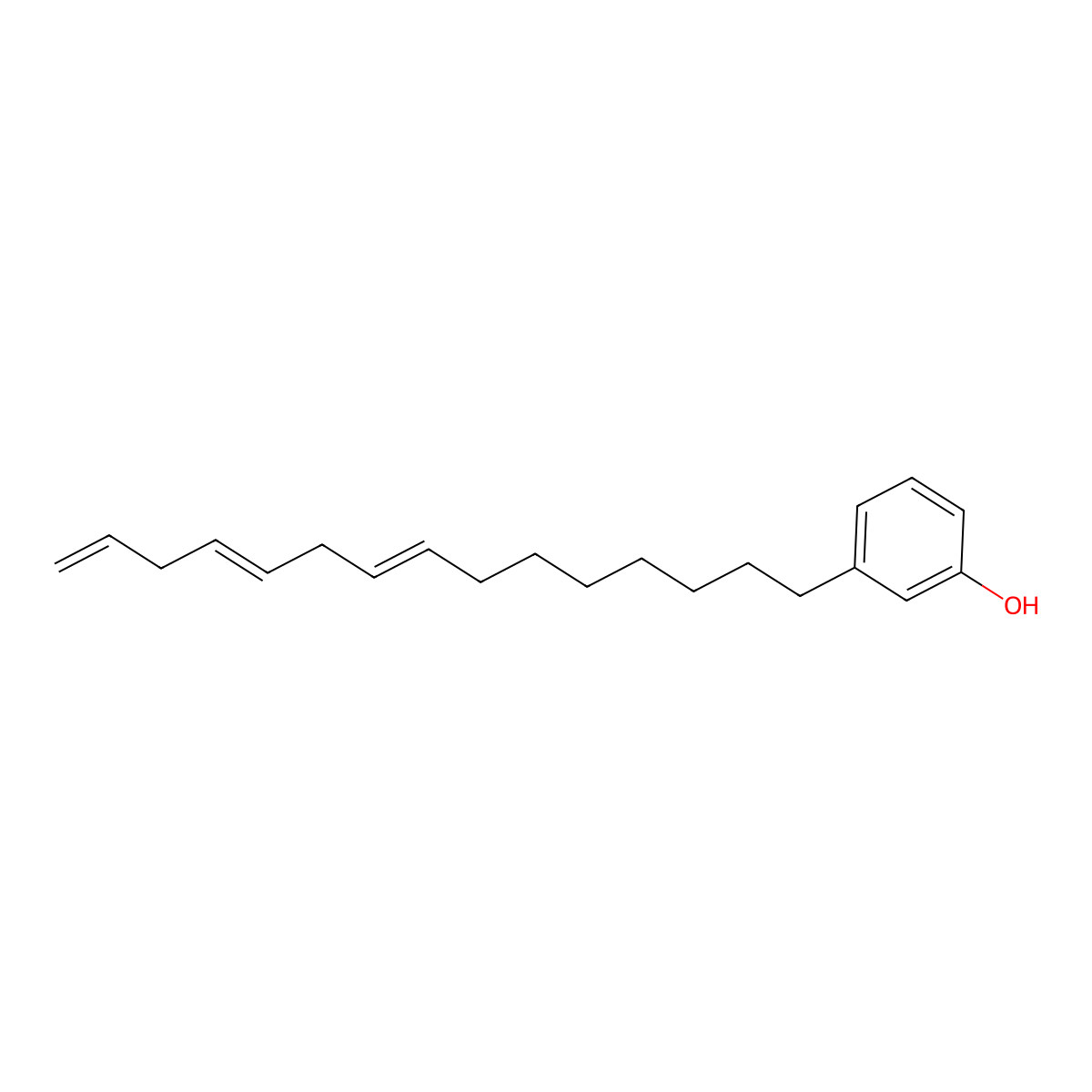Phenol, 3-(8,11,14-pentadecatrienyl)- molecular structure, CAS 63502-71-6