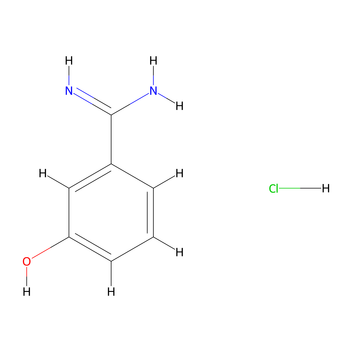 3-Hydroxybenzene-1-carboximidamide hydrochloride molecular structure, CAS 63502-89-6