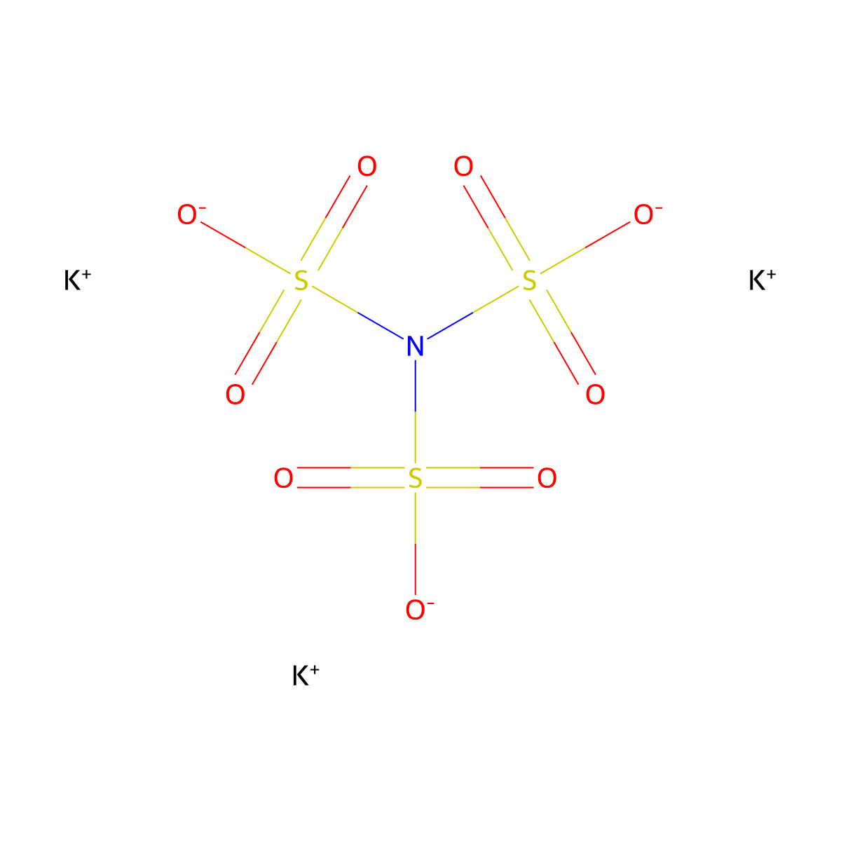 Potassium aminetrisulfonate molecular structure, CAS 63504-30-3