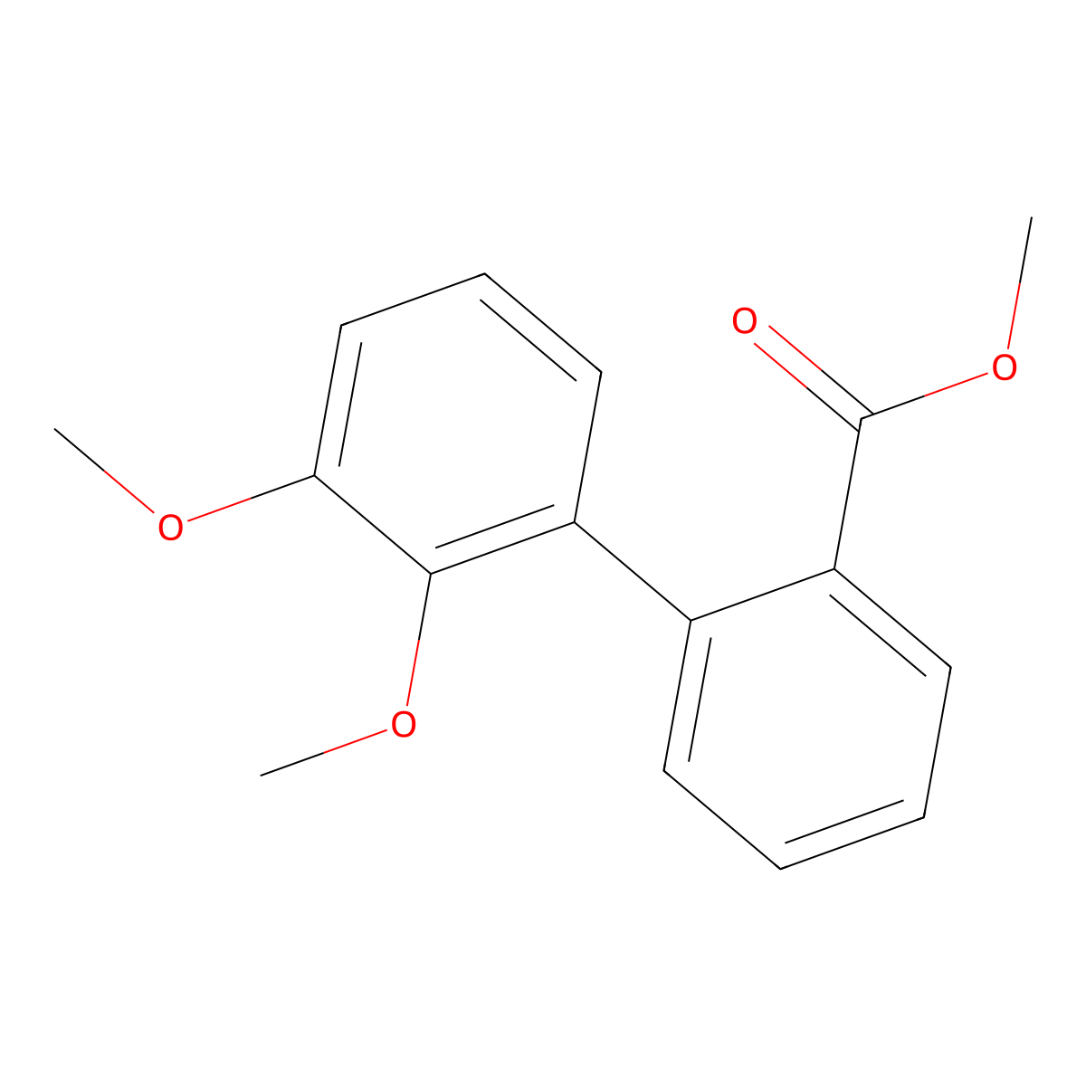 Methyl 2',3'-dimethoxy[1,1'-biphenyl]-2-carboxylate molecular structure, CAS 63506-40-1