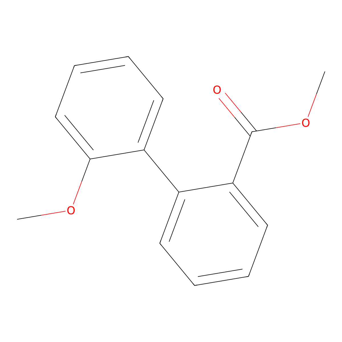 Methyl 2-(2-methoxyphenyl)benzoate molecular structure, CAS 63506-58-1