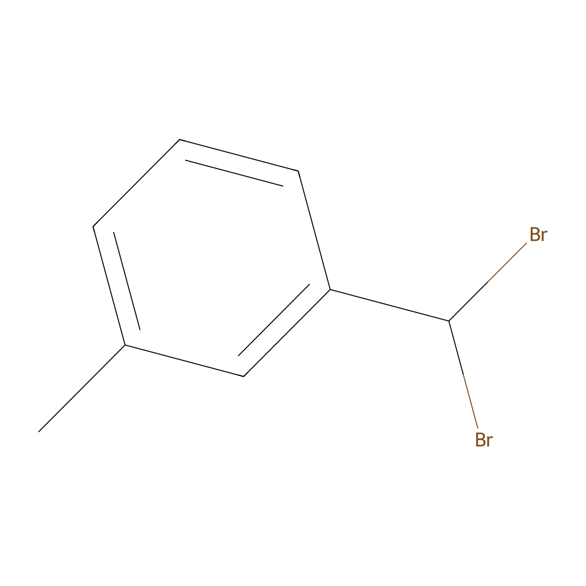Benzene, 1-(dibromomethyl)-3-methyl- molecular structure, CAS 63512-59-4