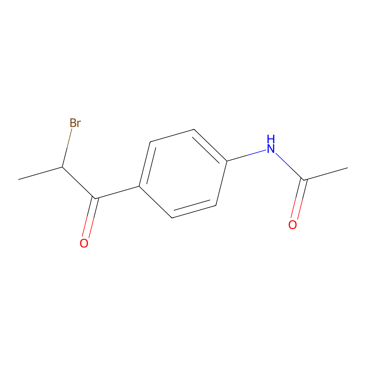 N-[4-(2-bromopropanoyl)phenyl]acetamide molecular structure, CAS 63514-63-6