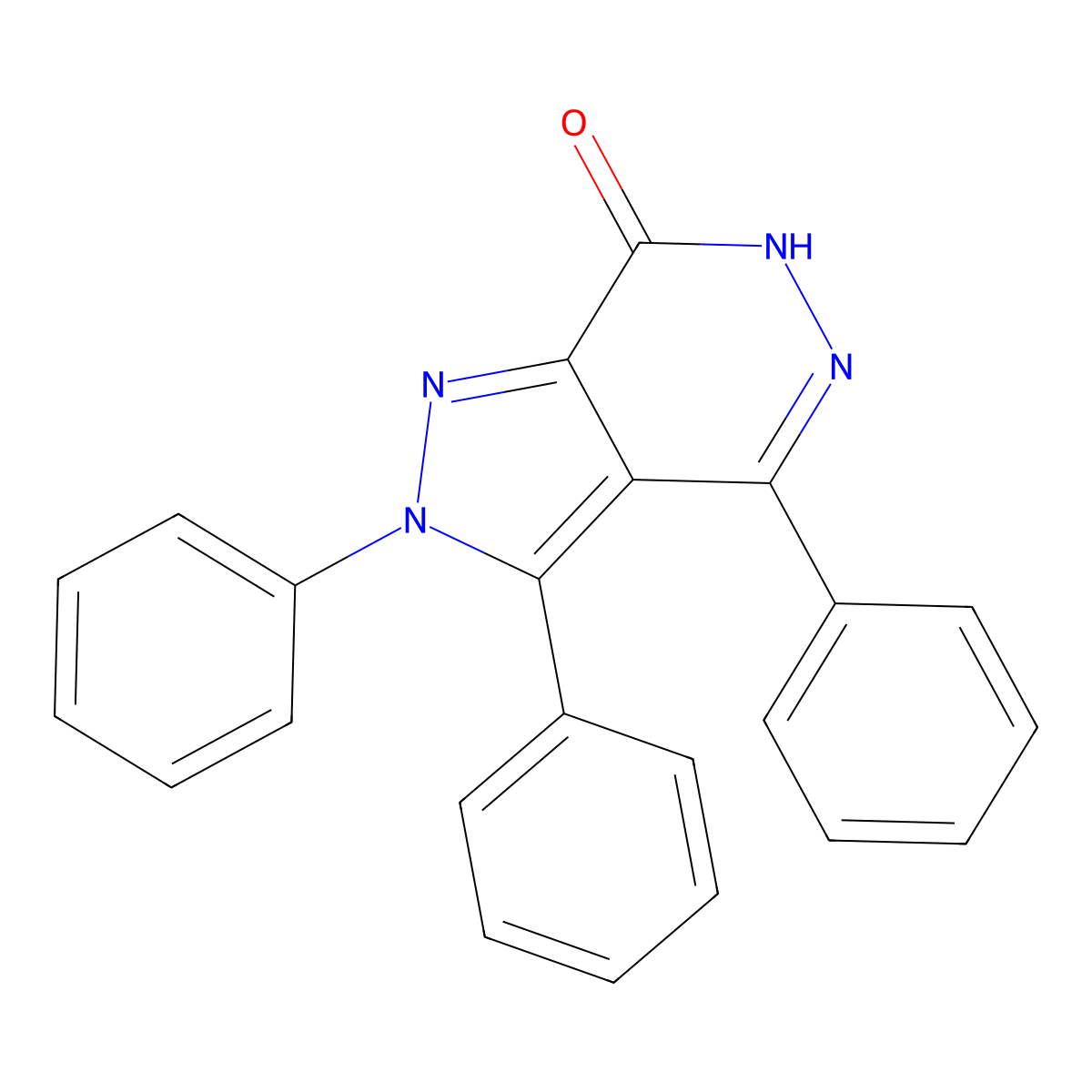 2,3,4-Triphenyl-2H-pyrazolo[3,4-d]pyridazin-7(6H)-one molecular structure, CAS 63514-98-7