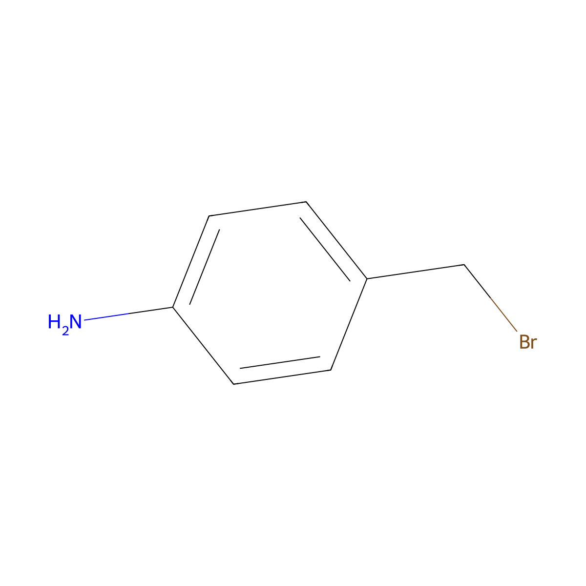 4-(Bromomethyl)aniline molecular structure, CAS 63516-03-0