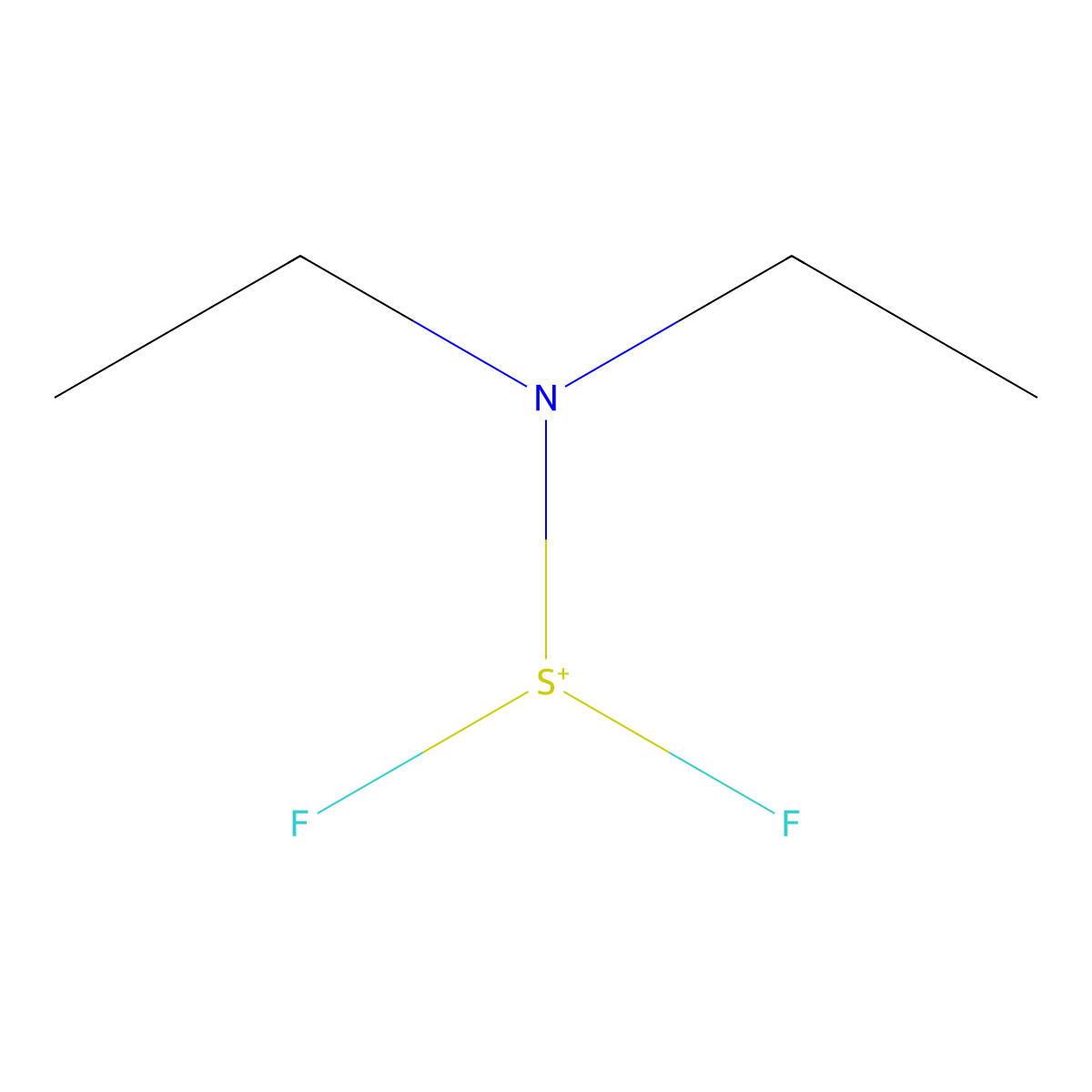 (Difluoro-lambda-sulfanylidene)-diethyl-ammonium molecular structure, CAS 63517-28-2