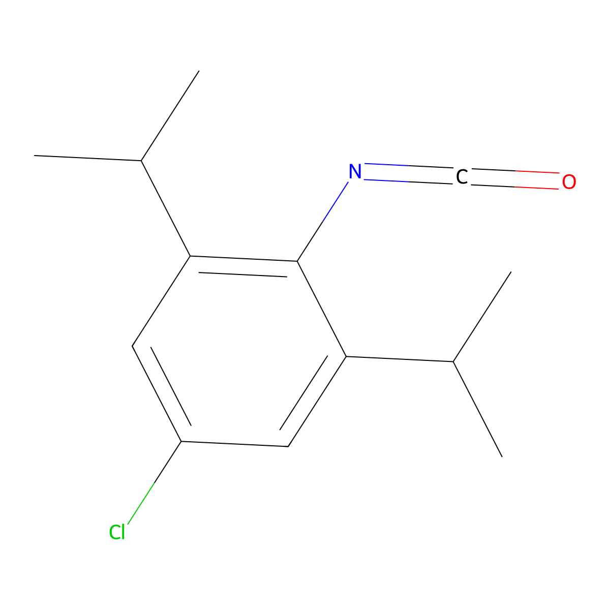 5-Chloro-2-isocyanato-1,3-di(propan-2-yl)benzene molecular structure, CAS 63520-60-5