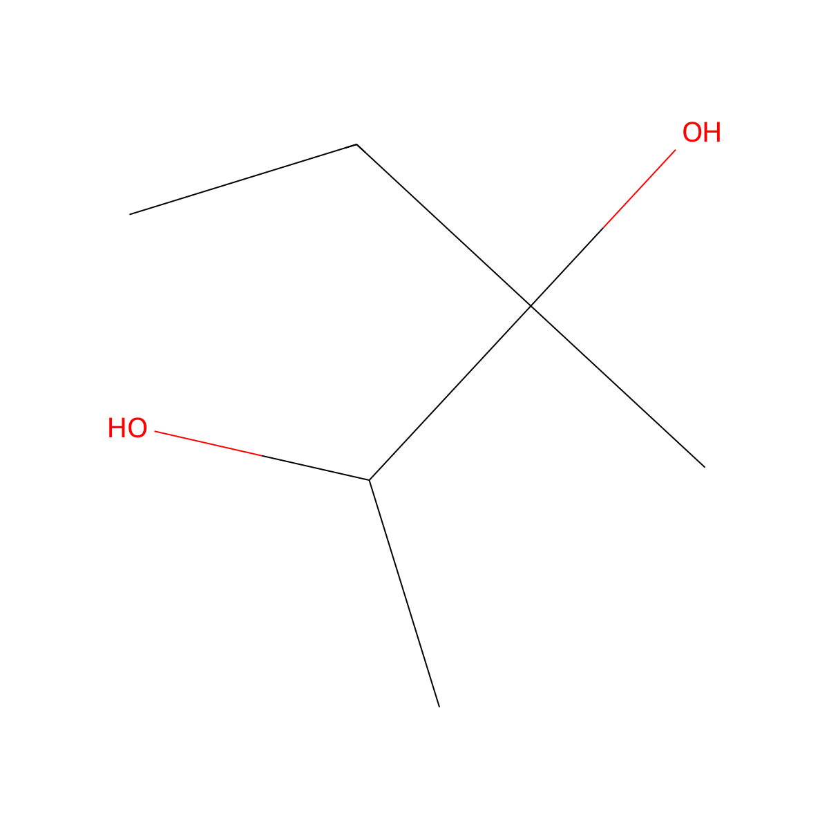 3-Methyl-2,3-pentanediol molecular structure, CAS 63521-37-9