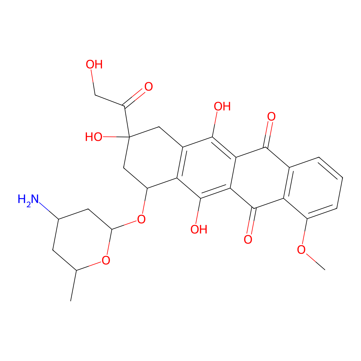 Esorubicin molecular structure, CAS 63521-85-7