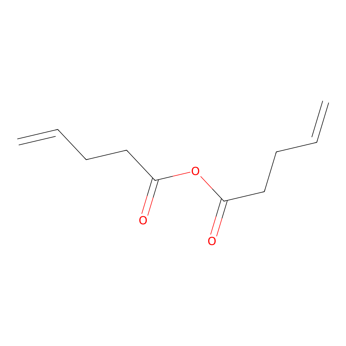 4-Pentenoic anhydride molecular structure, CAS 63521-92-6