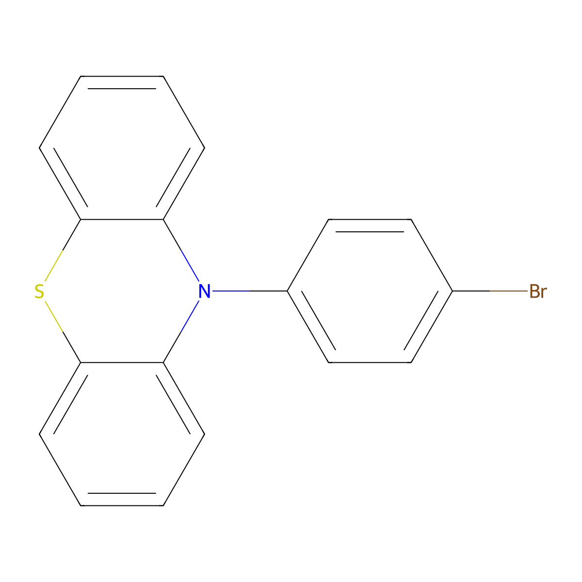 10-(4-bromophenyl)-10H-phenothiazine molecular structure, CAS 63524-03-8