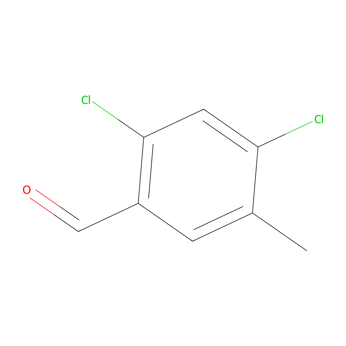 2,4-Dichloro-5-methylbenzaldehyde molecular structure, CAS 63525-12-2