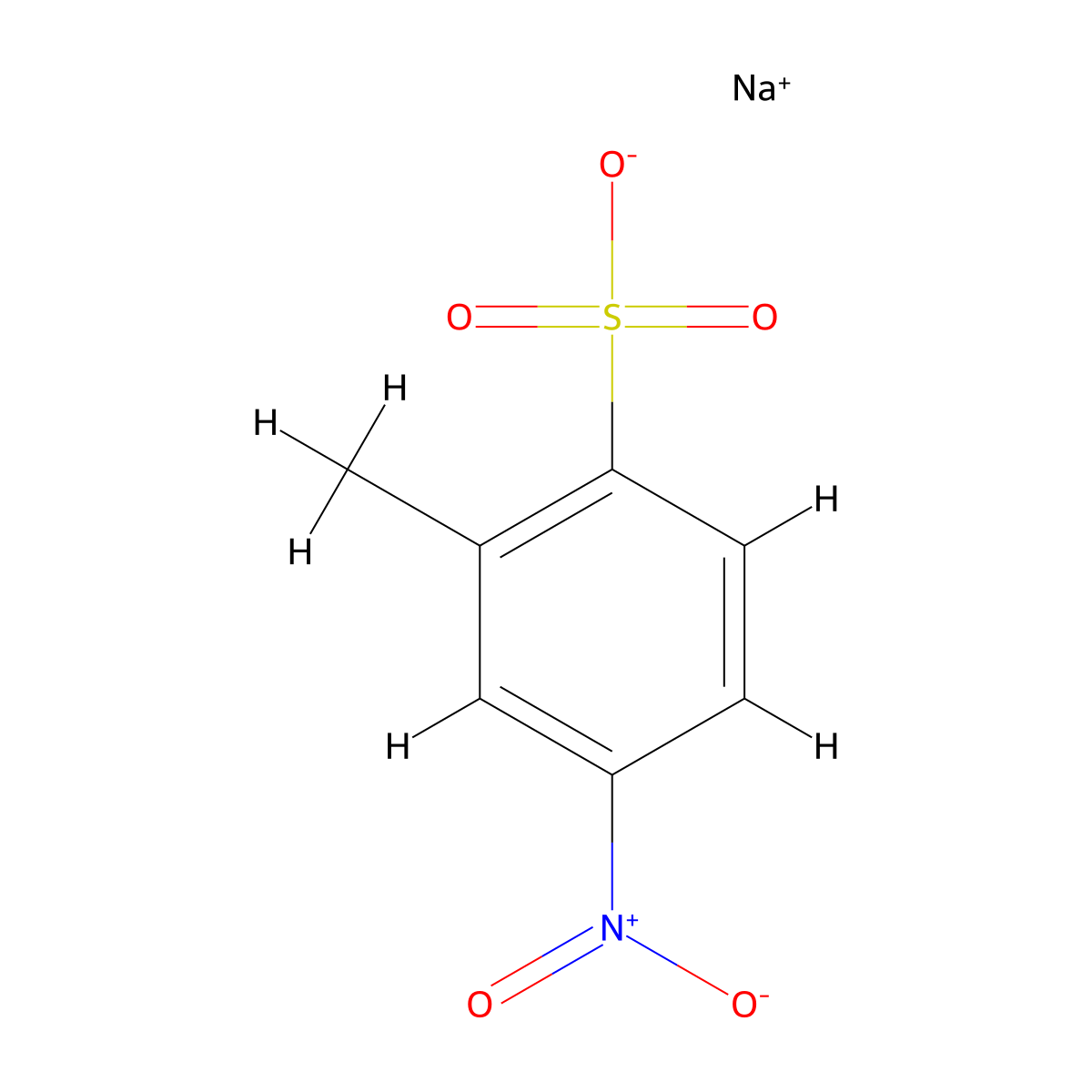 Sodium 2-methyl-4-nitrobenzenesulphonate molecular structure, CAS 63525-22-4