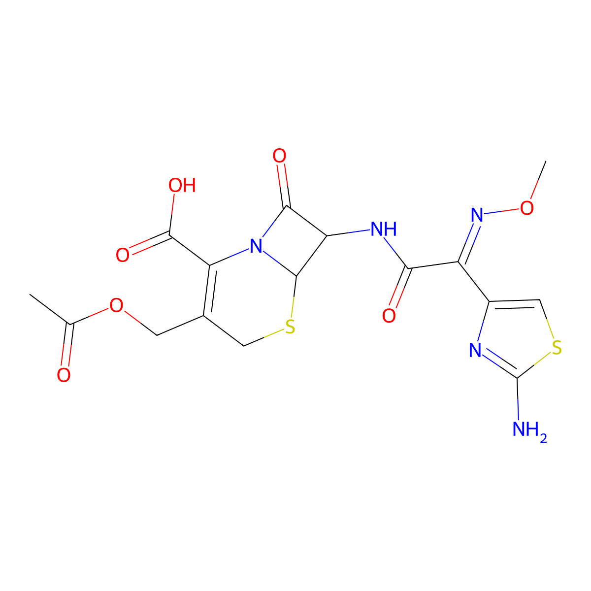 Cefotaxime molecular structure, CAS 63527-52-6
