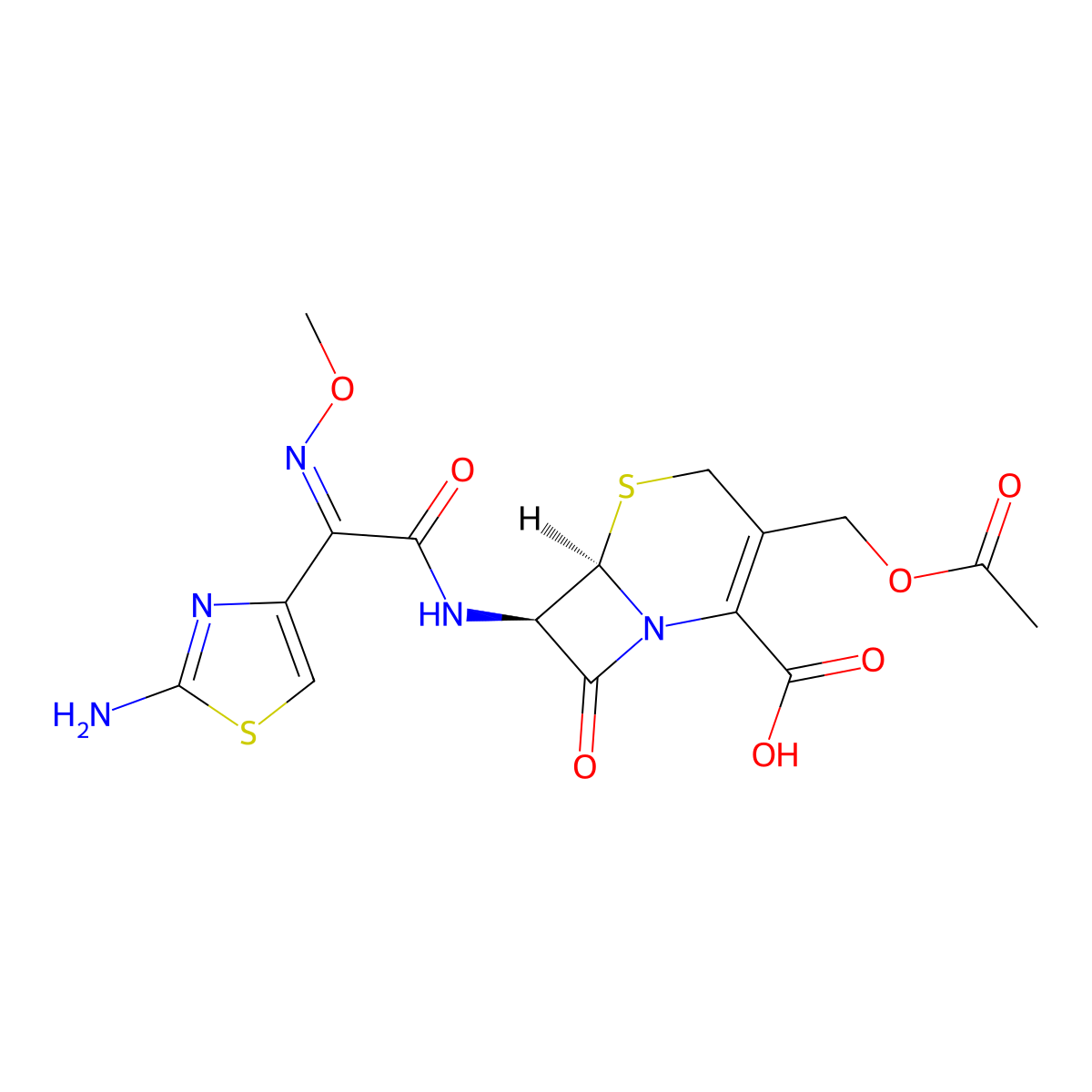 Cefotaxime molecular structure, CAS 63527-52-6