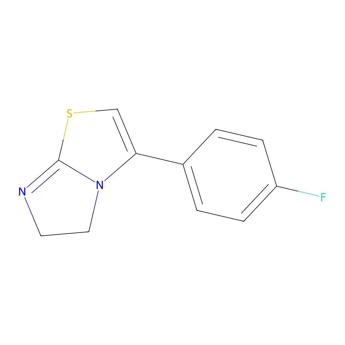 3-(4-Fluorophenyl)-5,6-dihydroimidazo[2,1-b][1,3]thiazole molecular structure, CAS 63529-22-6