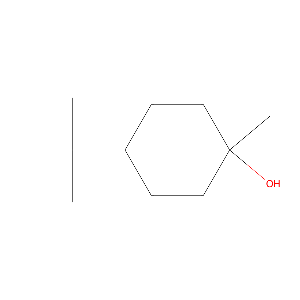 4-tert-Butyl-1-methylcyclohexan-1-ol molecular structure, CAS 6353-54-4