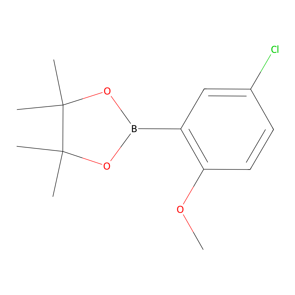 2-(5-Chloro-2-methoxyphenyl)-4,4,5,5-tetramethyl-1,3,2-dioxaborolane molecular structure, CAS 635305-45-2