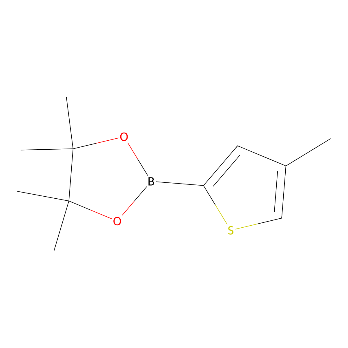 4-Methylthiophene-2-boronic acid pinacol ester molecular structure, CAS 635305-48-5
