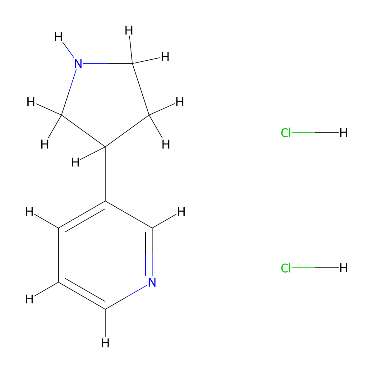 3-(Pyrrolidin-3-yl)pyridine dihydrochloride molecular structure, CAS 635309-61-4