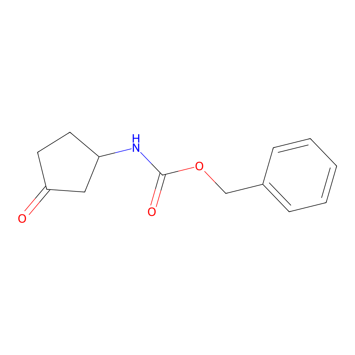 Benzyl 3-oxocyclopentylcarbamate molecular structure, CAS 635311-42-1