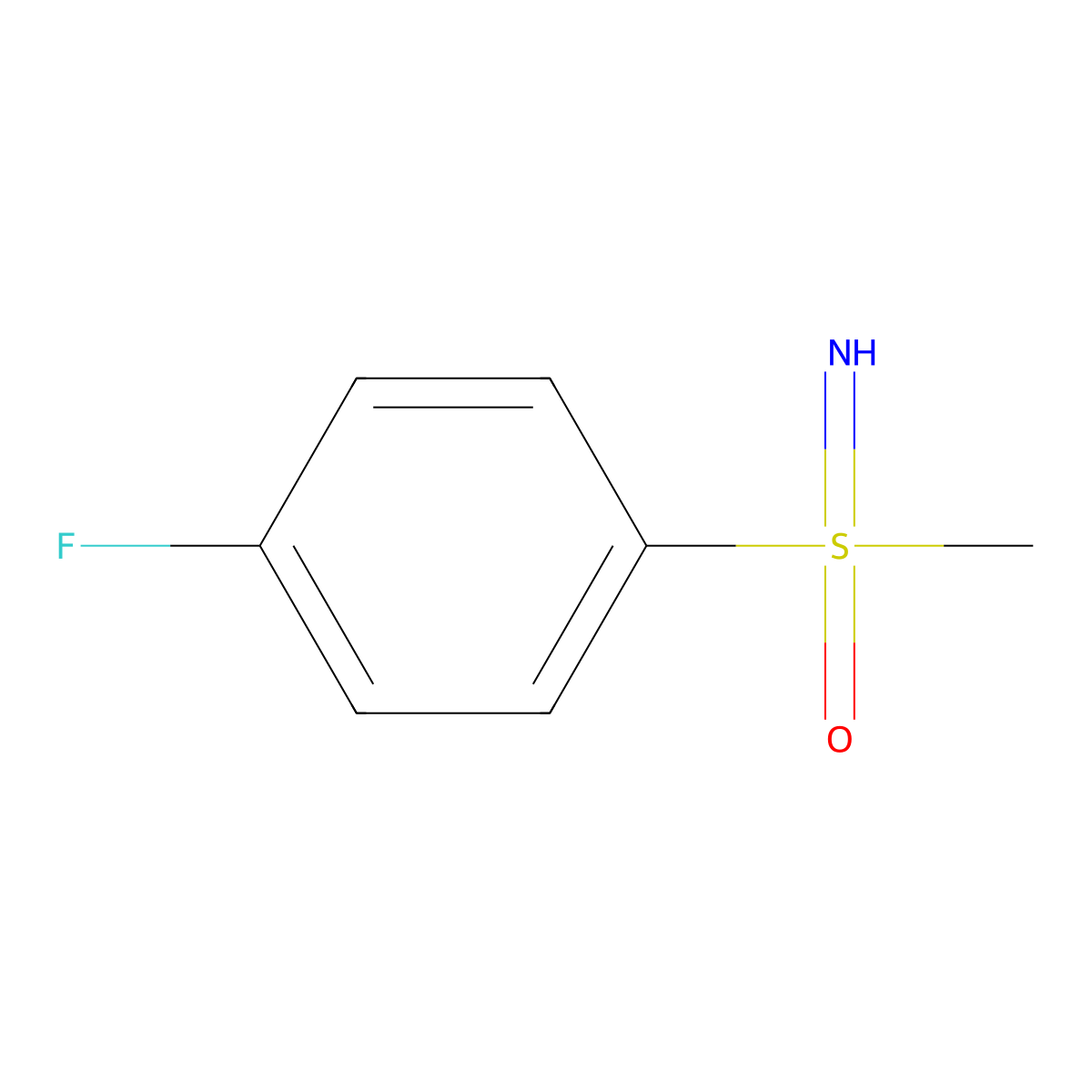 (4-Fluorophenyl)(imino)methyl-lambda6-sulfanone molecular structure, CAS 635311-89-6