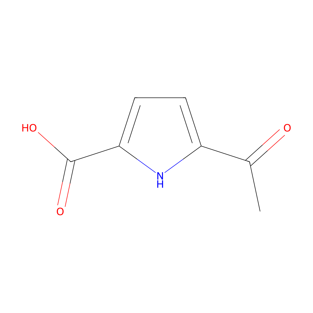 5-acetyl-1H-pyrrole-2-carboxylic Acid molecular structure, CAS 635313-65-4