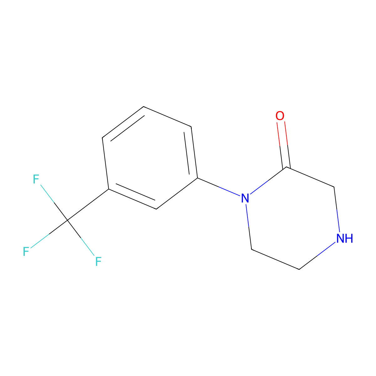1-(3-Trifluoromethyl-phenyl)-piperazin-2-one molecular structure, CAS 635314-88-4