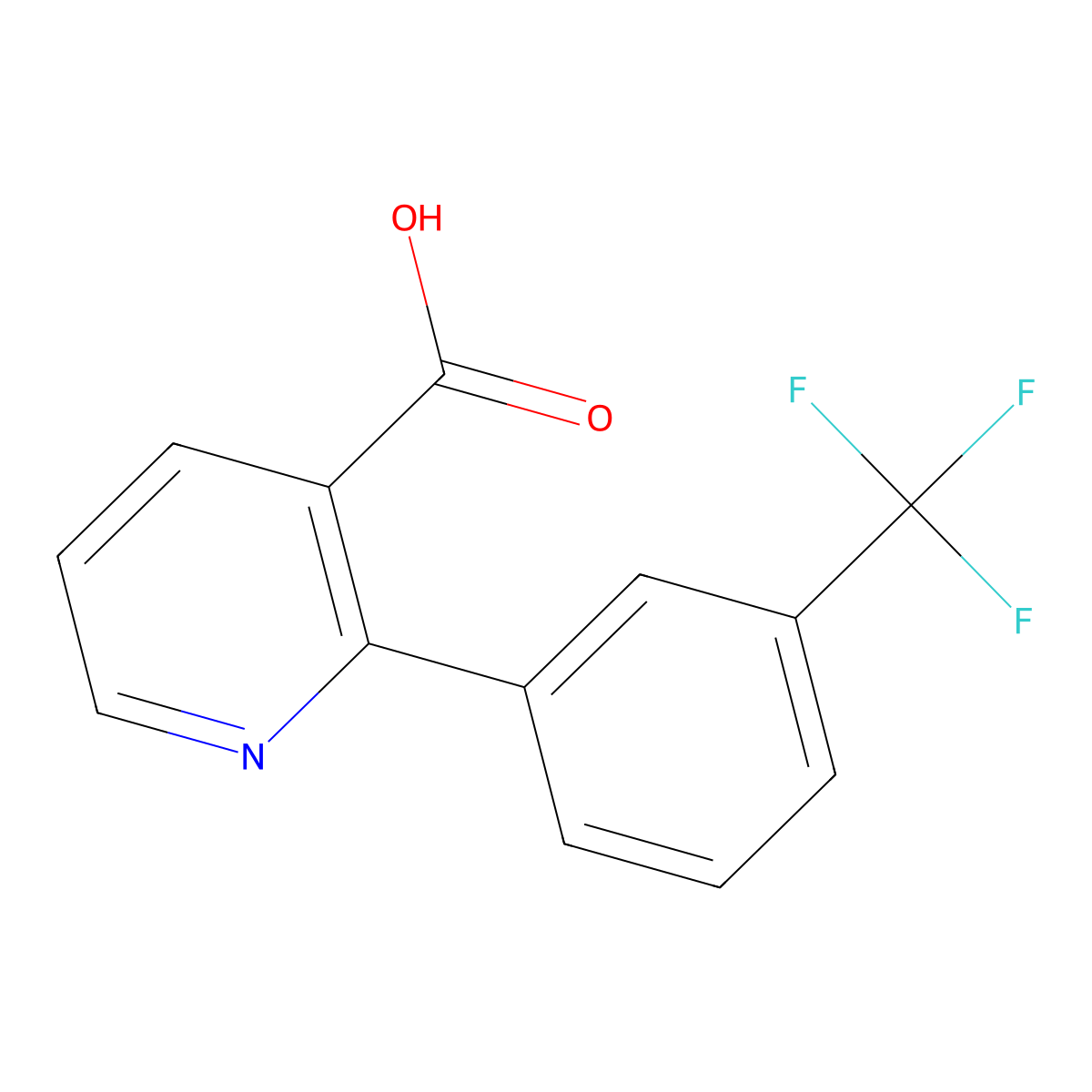2-(3-(Trifluoromethyl)phenyl)nicotinic acid molecular structure, CAS 635325-17-6