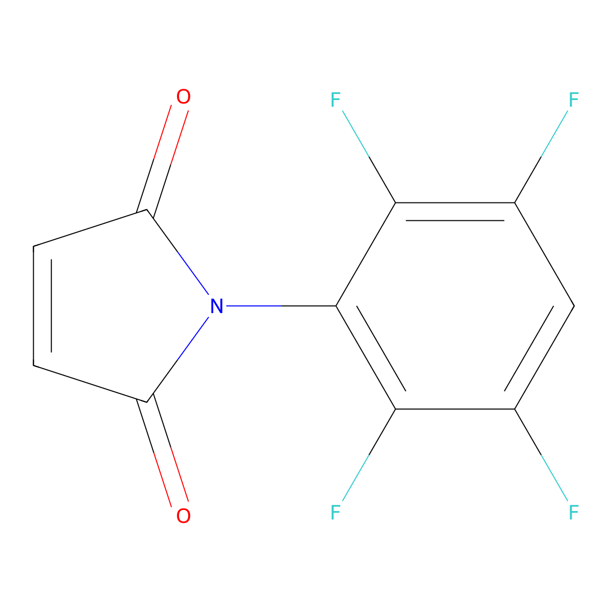 N-(2,3,5,6-Tetrafluorophenyl)maleimide molecular structure, CAS 63539-54-8