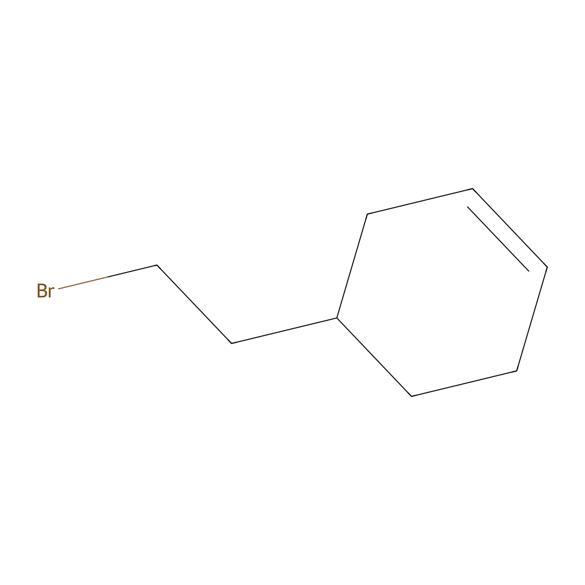 Cyclohexene, 4-(2-bromoethyl)- molecular structure, CAS 63540-01-2